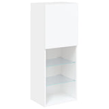 5 Piece TV Wall Units with LED White Engineered Wood 3216690