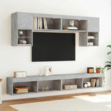 TV Cabinet with LED Lights Concrete Grey 100x30x30 cm 837161