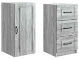 Cabinet Set 2 pcs Grey Sonoma 33 x 34.5 x 87 cm Engineered Wood 3416976