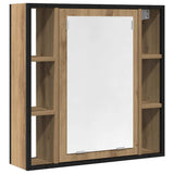 Bathroom Mirror Cabinet Artisan Oak 60x16x60 cm Engineered Wood 862227