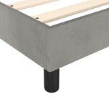 Box Spring Bed Frame Light Grey Double Velvet 3121223