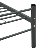 Bed Frame without Mattress Grey Metal 120x200 cm 284686