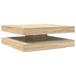 ZNTS Coffee Table 360-Degree Rotatable Sonoma Oak 90x90x34.5 cm 3321353