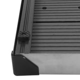 Outdoor Shower Tray WPC Stainless Steel 80x62 cm Grey 48203