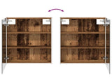 Bathroom Cabinet Set 5 pcs Old Wood 53 x 15.5 x 70 cm 3406653