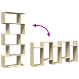 Room Divider Bookcase 5-Tier Sonoma Oak 70x24x161 cm Engineered Wood 858095