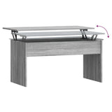 Coffee Table Grey Sonoma 102x50,5x52,5 cm Engineered Wood 819285