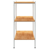 3-Tier Shelving Unit White and Oak 80x40x92 cm 336342