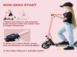 Folding Electric Scooter for Kids, with Dual Brakes, Front Suspension, LED Colourful Lights, Pink T3398P349456