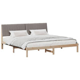 Bed Frame with Headboard Brown 200 x 200 cm Solid Pine Wood 3394401