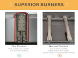Outsunny 2 x 2.8kW Burner Gas BBQ - Grey T3398P554976