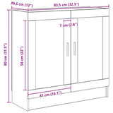 Book Cabinet Artisan Oak 82.5x30.5x80 cm Engineered Wood 856155