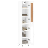 Highboard White 34.5x34x180 cm Engineered Wood 3200361