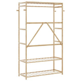 Clothes Rack with Shelves 110x40x175 cm Bamboo 4008924