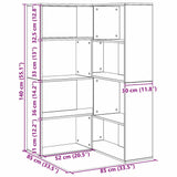 Wardrobe 2 pcs Black Oak 85 x 85 x 140 cm Engineered Wood 3345124