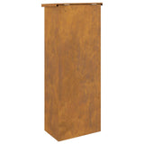 Parcel Drop Box Rusty 44.5 x 29 x 110.5 cm Weathering Steel 874932