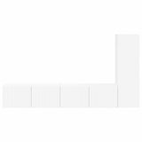 TV Cabinet Set Wall-mounted 3 pcs White Engineered Wood 3408988