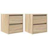 ZNTS Wall-mounted Bedside Cabinets 2 pcs Sonoma Oak 38x34x40 cm 861252