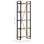 5-Tier Bookcase 60x30x180 cm Solid Mango Wood 286582