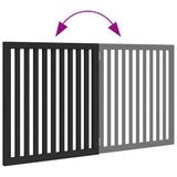 Dog Gate Foldable 2 Panels Black 160 cm Poplar Wood 352258