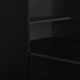 Bar Table with Cabinet Black 115x59x200 cm 280228