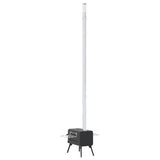 Tent Wood Stove with Chimney and Foldable Legs Black Steel 4005748