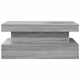 Coffee Table with LED Lights Grey Sonoma 90x50x40 cm 839852