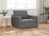 Folding Sofa Bed Dark Grey 74 x 77 x 81 cm Fabric 42030490