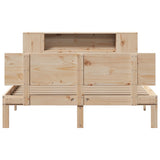 Bookcase Bed without Mattress 140x200cm Solid Wood Pine 3322632
