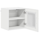 Wall Glass Cabinet LUCCA 2 pcs High Gloss White 40 x 31 x 40 cm 884843