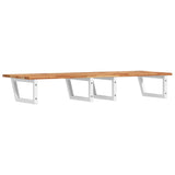 Basin Shelf Wall Mounted Steel and Solid Wood Acacia 3302842