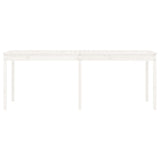 Garden Table White 203.5x100x76 cm Solid Wood Pine 823984