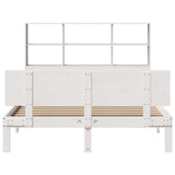 Bookcase Bed without Mattress White 120x190 cm Small Double Solid Wood Pine 3322655
