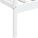 Bed Frame White Solid pinewood Single Durable Bed Frame 322052