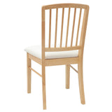 Dining Chairs 2 pcs Natural 50 x 52.5 x 91 cm Solid Rubber Wood 42020455