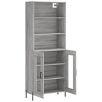 Highboard Grey Sonoma 69.5x34x180 cm Engineered Wood 3189331