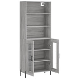 Highboard Grey Sonoma 69.5x34x180 cm Engineered Wood 3189331