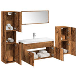 5 Piece Bathroom Furniture Set Old Wood Engineered Wood 3328597
