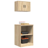 Garage Cabinets 2 pcs Sonoma Oak Engineered Wood 3328280