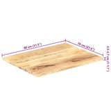 Table Top Solid Mango Wood 25-27 mm 80x70 cm 286028