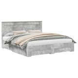 Bed Frame with Drawer with Headboard Manual Engineered Wood 3410286