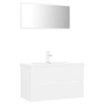 ZNTS Bathroom Furniture Set White Engineered Wood 3071684