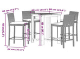 Garden Bar Set Black Solid Acacia Wood Standard Tough 3295296