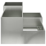 Garden Planter Silver 80 x 80 x 60 cm Galvanised steel 865860