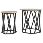 ZNTS Side Tables 2 pcs Sonoma Oak Engineered Wood 868262