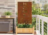 Garden Privacy Screen Rusty 50 x 140 cm Weathering Steel 876342