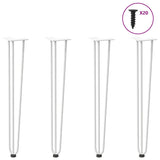 ZNTS Hairpin Table Legs 4 pcs White 72 cm Solid Steel 4012445