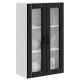 Wall Glass Cabinet LUCCA Black 60 x 31 x 100 cm Engineered Wood 885176