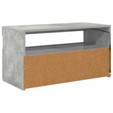 TV Cabinet with LED Lights Concrete Grey 75x35x40 cm 804399