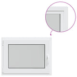 Basement Window RISOR 80 x 50 cm PVC and Glass White 42047239